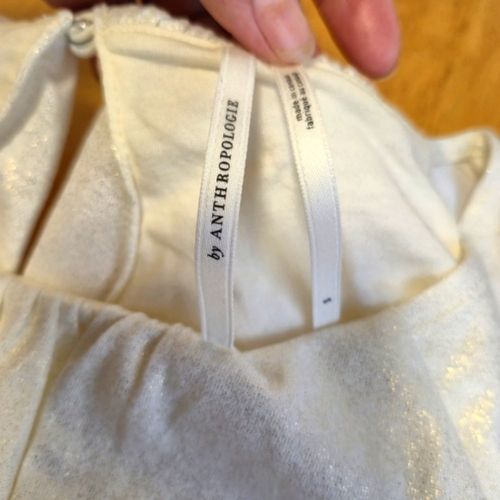 Anthropologie Cream Boxy Sleeveless Tank Top - Picture 3 of 11